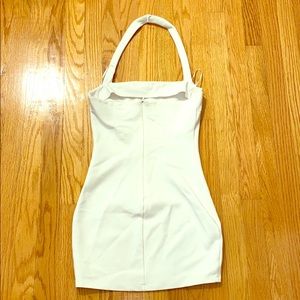 white halter bodycon dress